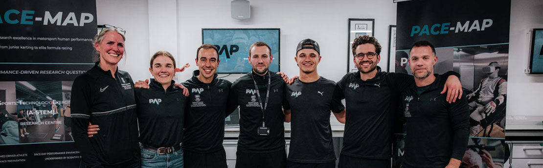 The PACE-MAP team with formula 1's Lando Norris