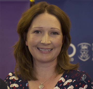 Image of Professor Gwenno Ffrancon at the Eisteddfod.