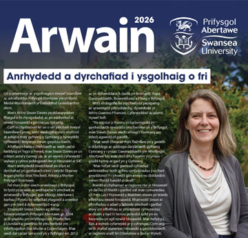 Image of Arwain with Professor Siwan Davies on the cover