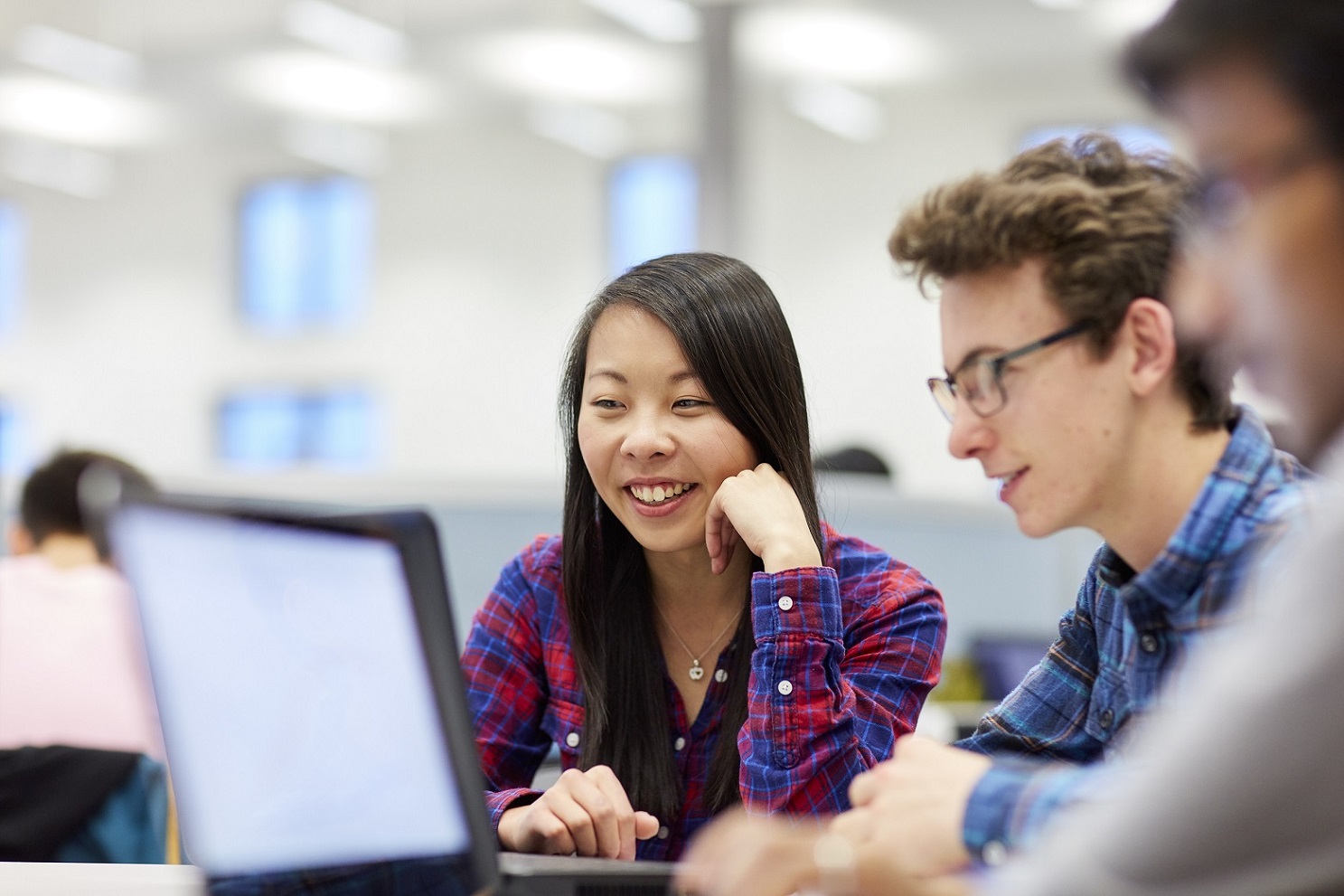 Students at a desk