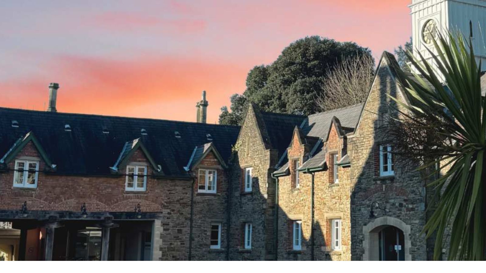Image of Singleton Abbey at sunset