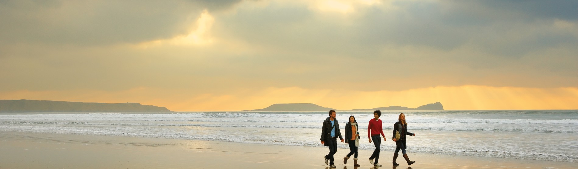 students on beach 