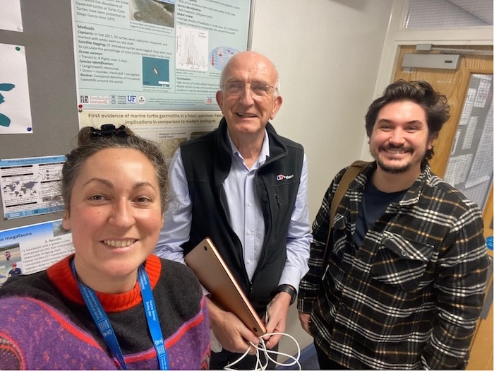 three people smiling