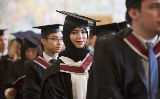 Female student smiling at her Graduation