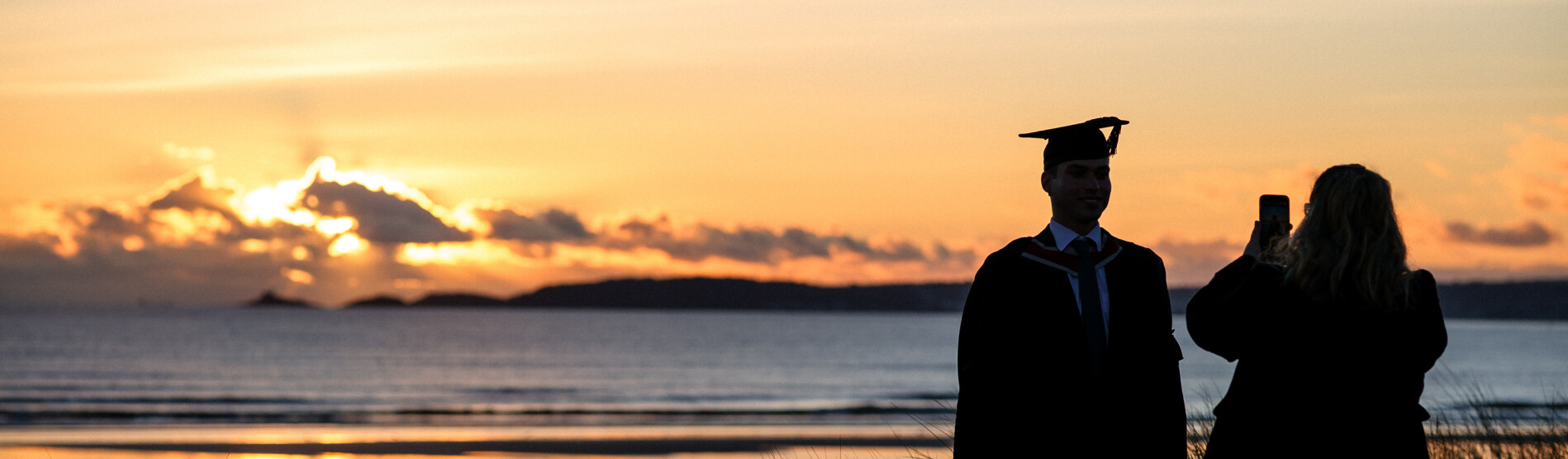 Student in cap and gown