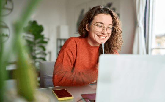Student on laptop