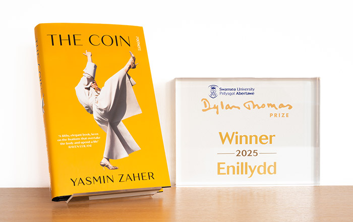 Winning book alongside trophy