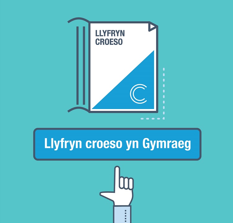 Logo llyfryn croeso yn Gymraeg