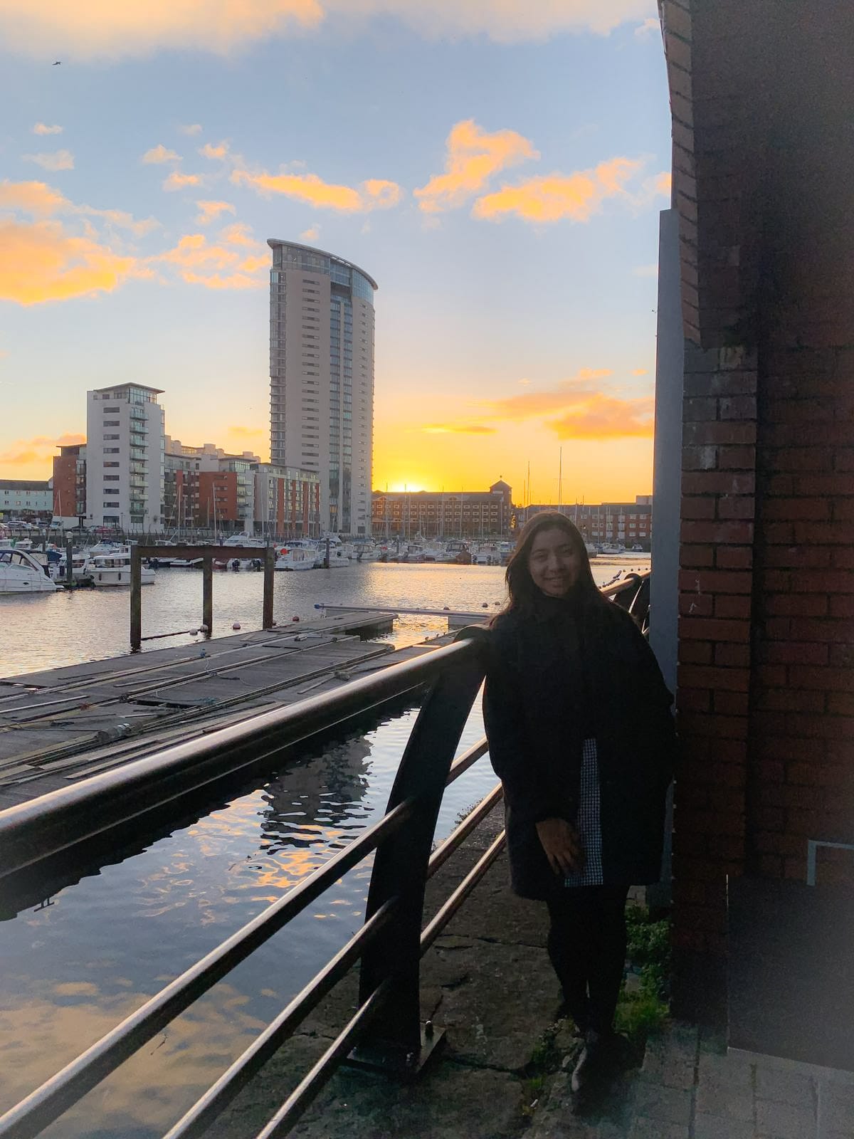 Student in Swansea Marina