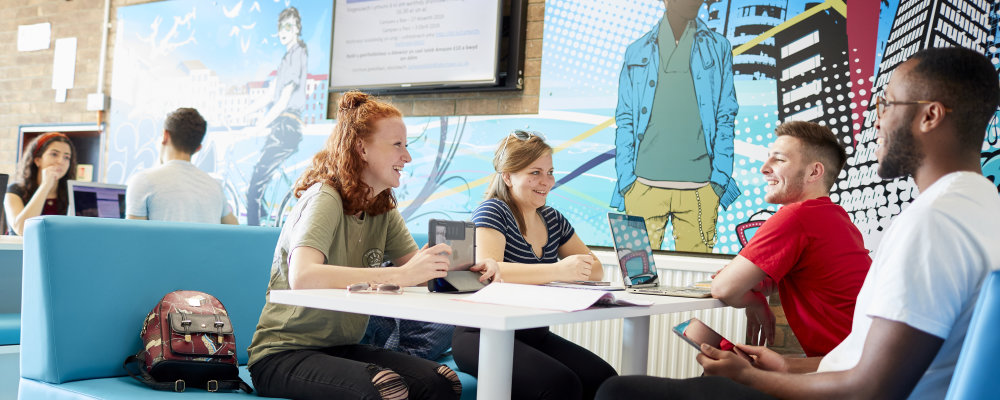 Students sitting at a table