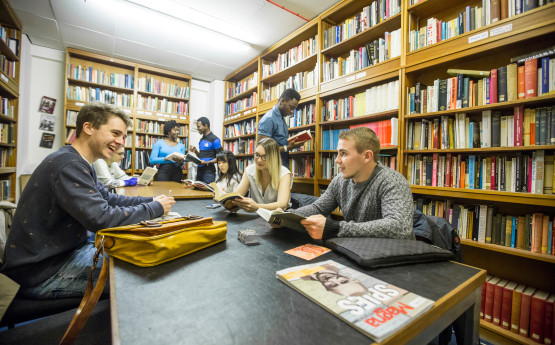 Students studying. 