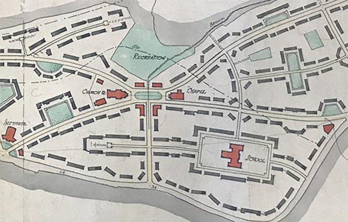 Map of the steelworks. 