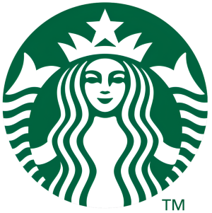 Delwedd graffig o logo Starbucks.