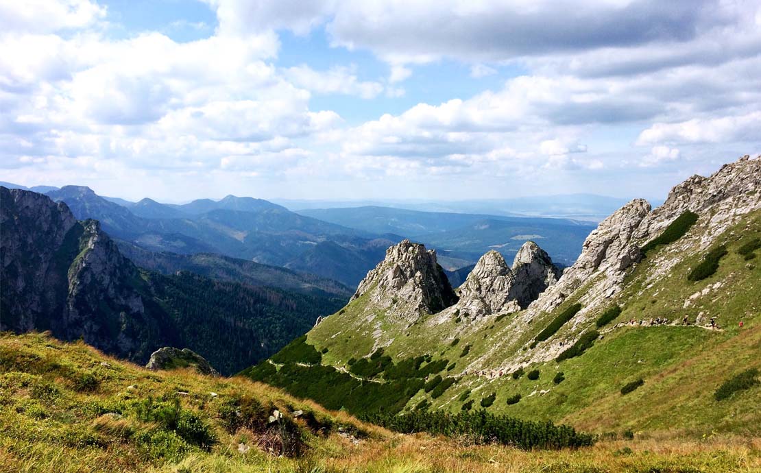 An image of a mountain and blue sky