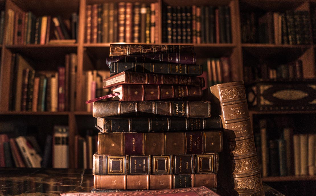 An image of a stack of books