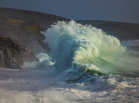 Waves crashing