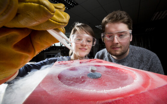 Students conducting experiment