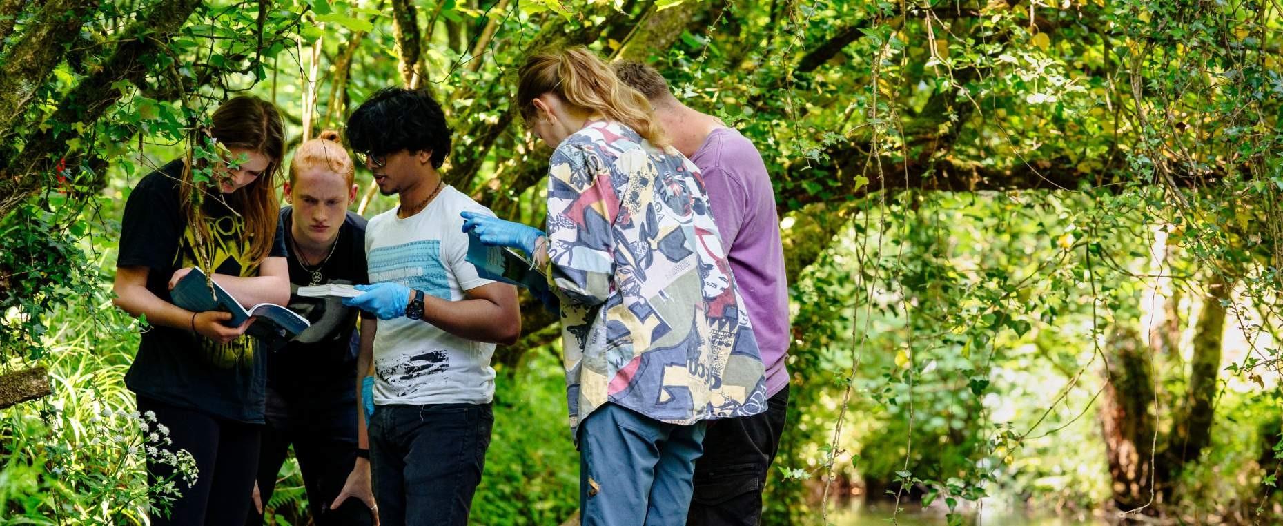 Biosciences student on fieldtrip