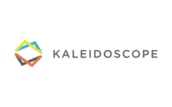 Delwedd graffigol o logo Kaleidoscope