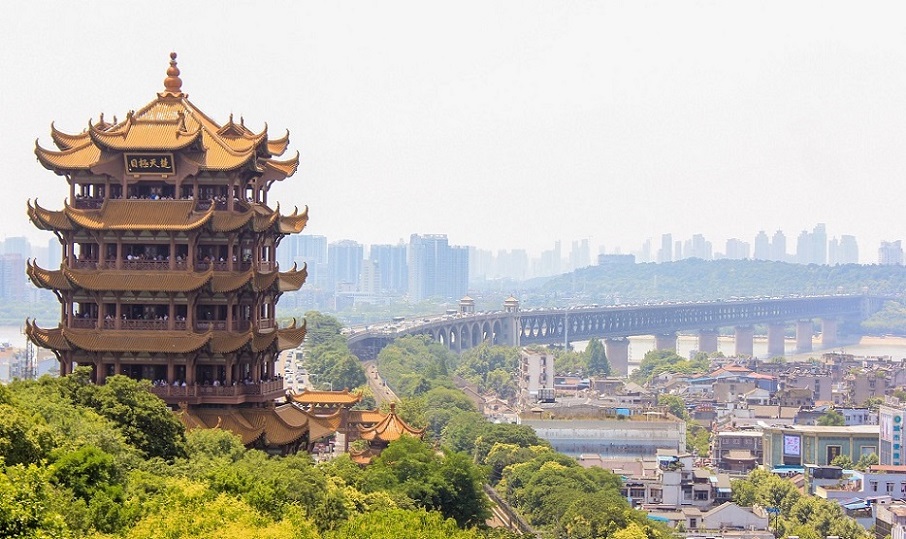 Golygfa dros Wuhan