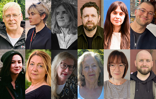 Headshots of all 12 shortlisted authors