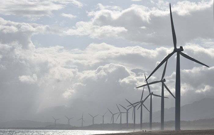 Wind turbines on the coast Almost every component of a wind turbine is made of steel