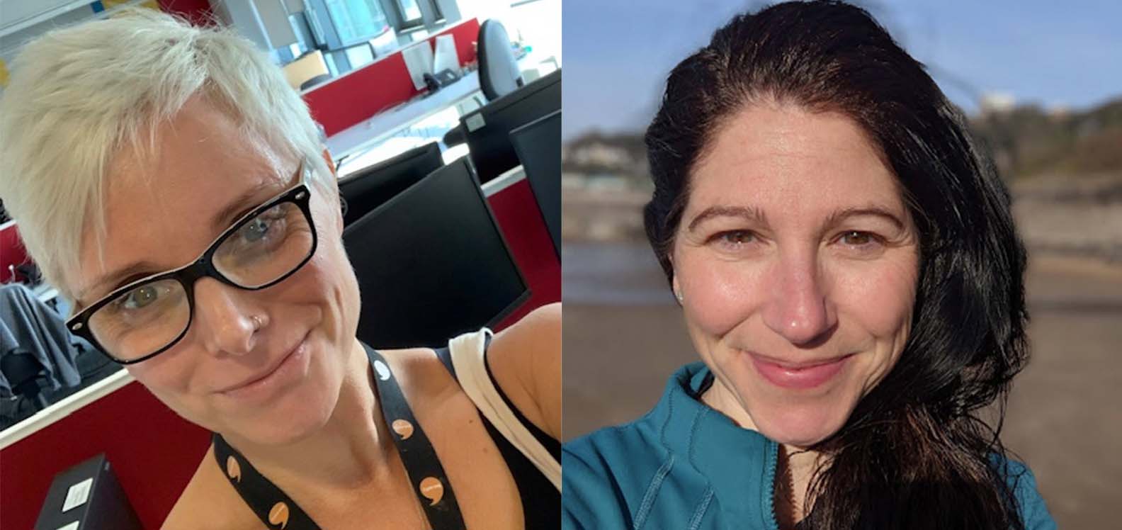 Lluniau pen a phaniced dwy fenyw