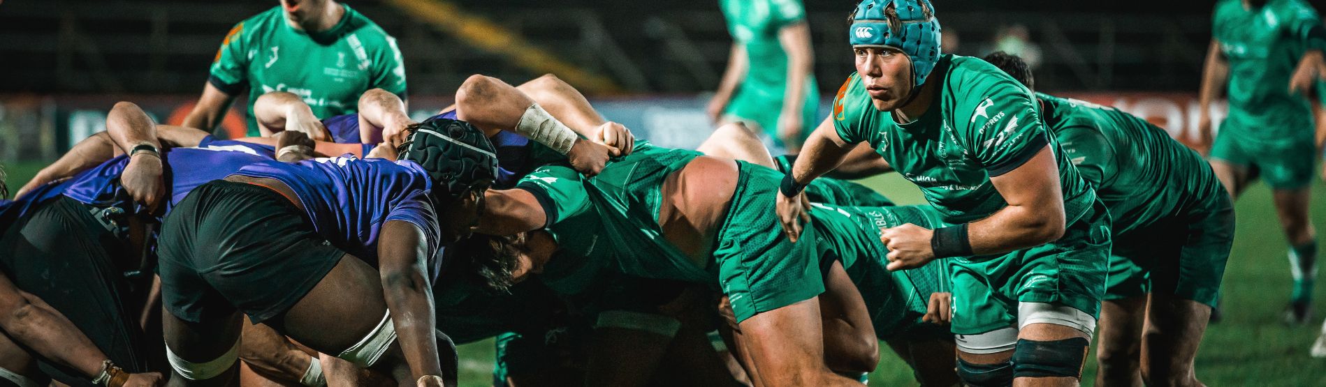 Swansea University rugby players during a Rugby fixture on a Wednesday