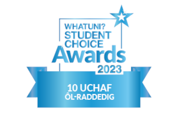 Logo’r WhatUni 2023 10 uchaf ôl-raddedig