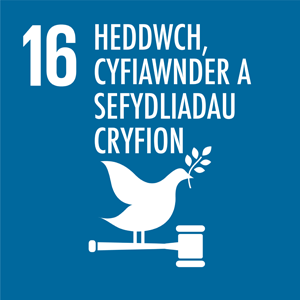 Nod cynaliadwy y CU - Heddwch