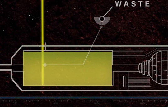 Image is of a tank holding nuclear waste