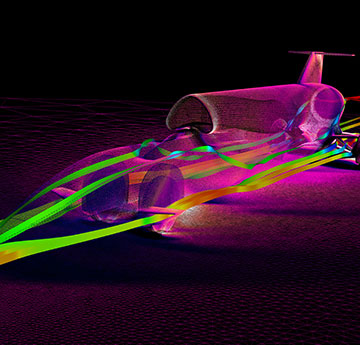 Aerodynameg car uwchsonig Bloodhound