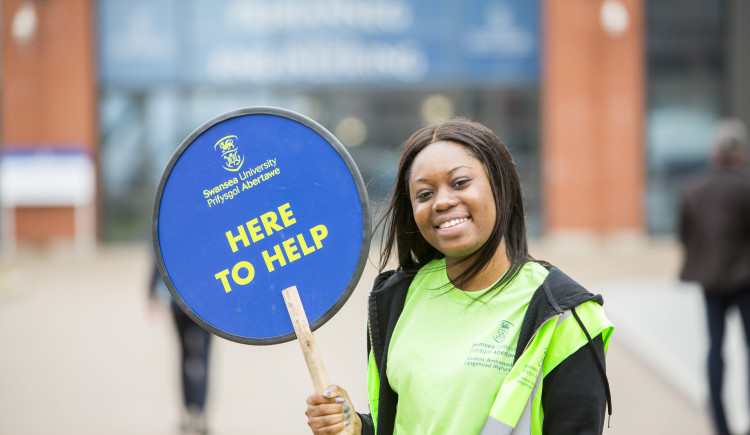 Student on an open day