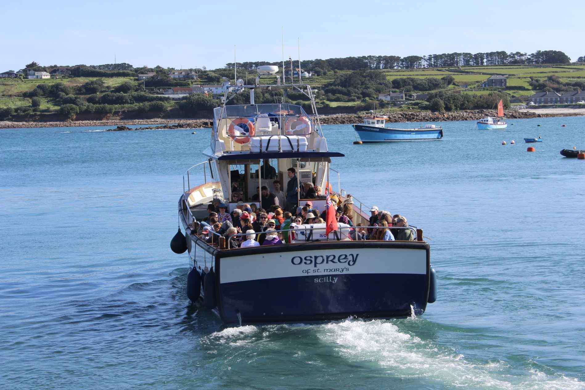 Boat with students on out at sea