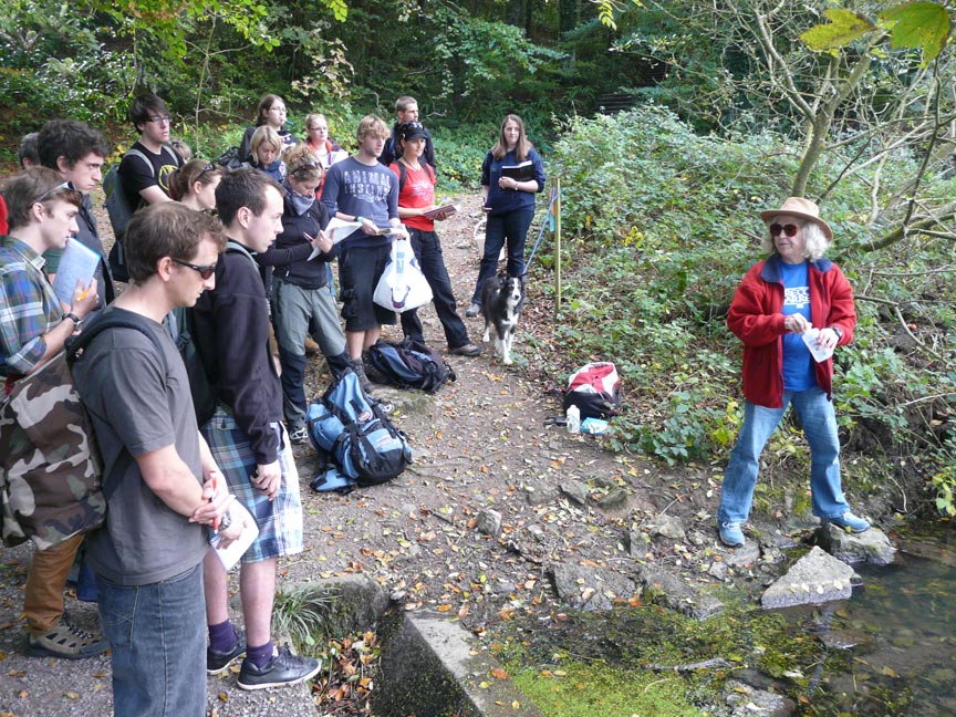 Water sampling with Prof Street-Perrott