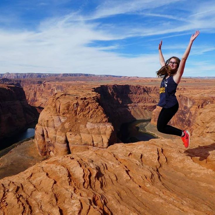 Student at Antelope Canyon