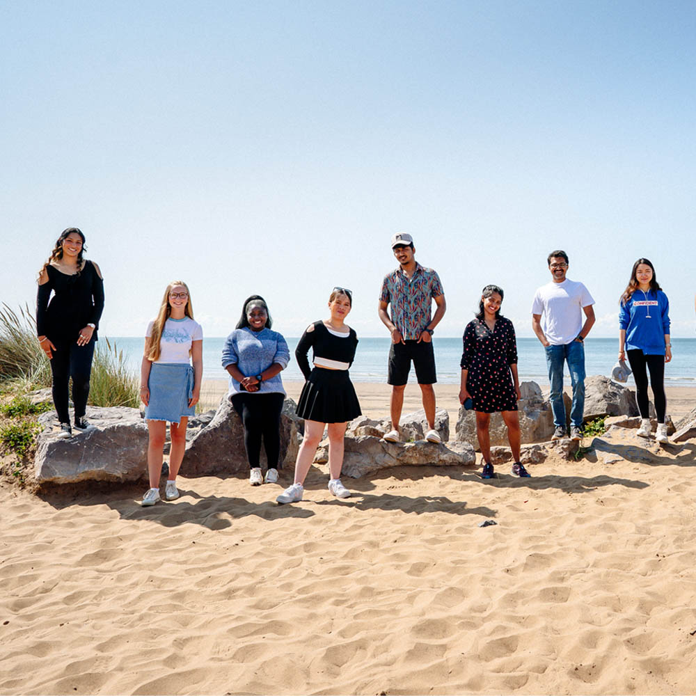 Student on the beach