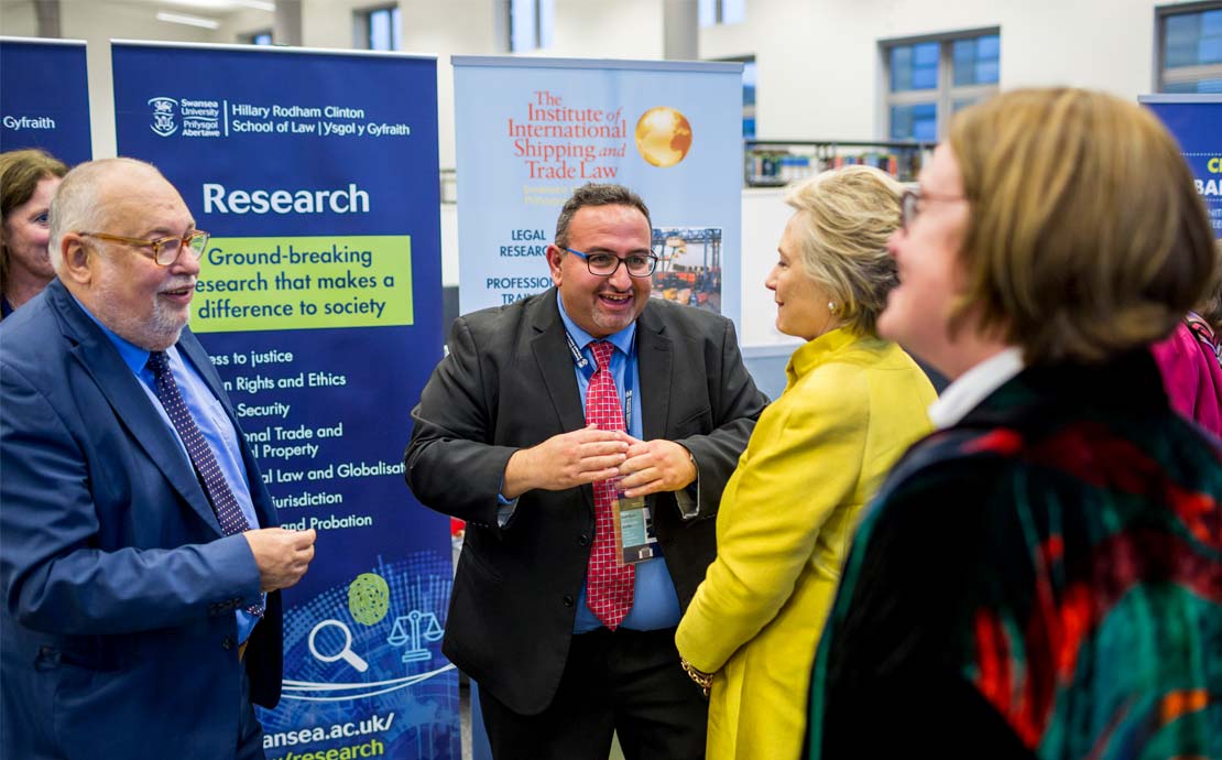 Professor Baris Soyer meeting Hillary Clinton