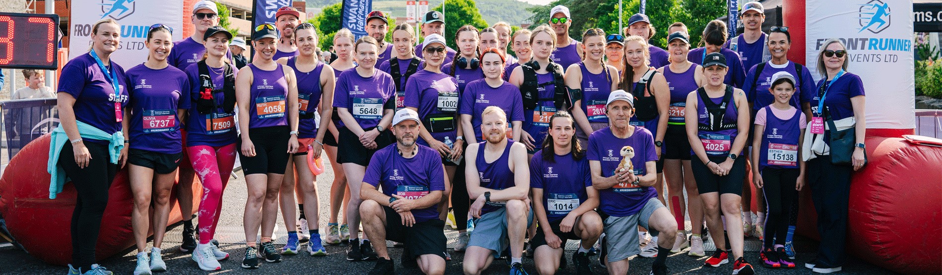 An image of runners who participated in the Swansea Half-Marathon in June 2025.