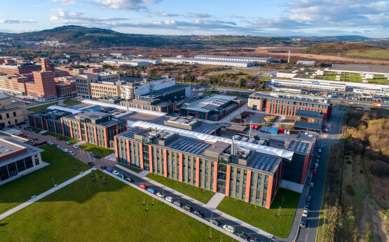 Bay campus aerial shot