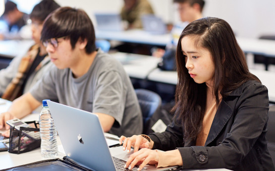 Students on laptops 