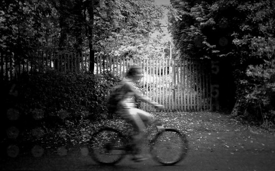 man riding a bike