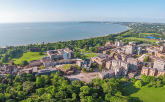 Arial view of campus