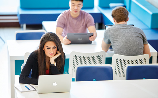 Students on their laptops