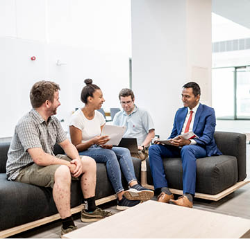 students sitting together