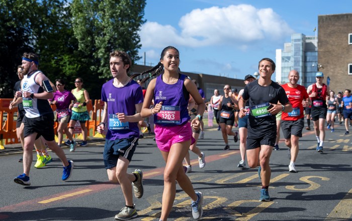 Runners during the Swansea University Half Marathon