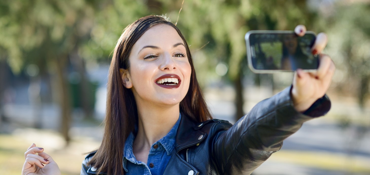 A person taking a selfie