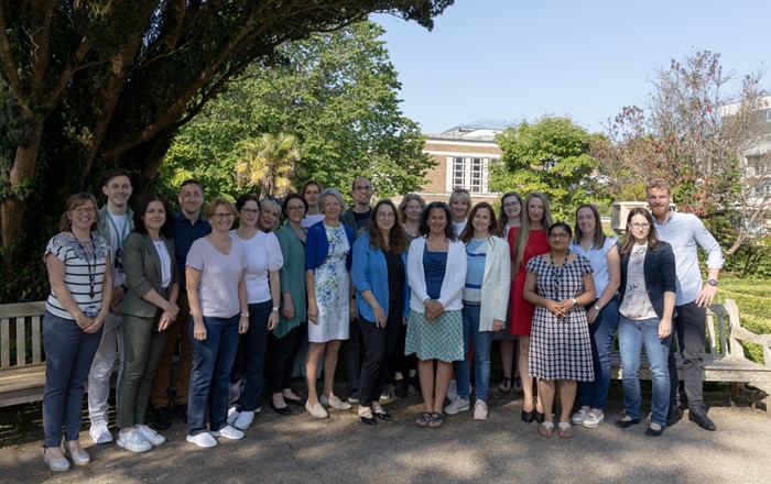 Staff from the National Institute of Biology and Swansea University are pictured in the gardens of Singleton Abbey, Swansea University.