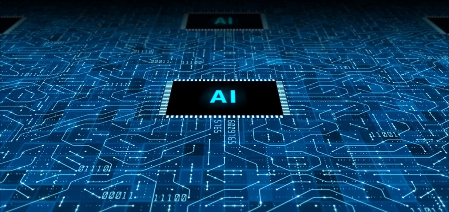 A circuit board marked with the letters AI: Swansea experts have co-authored a new report on the use of artificial intelligence (AI) in detecting terrorist activity online. 