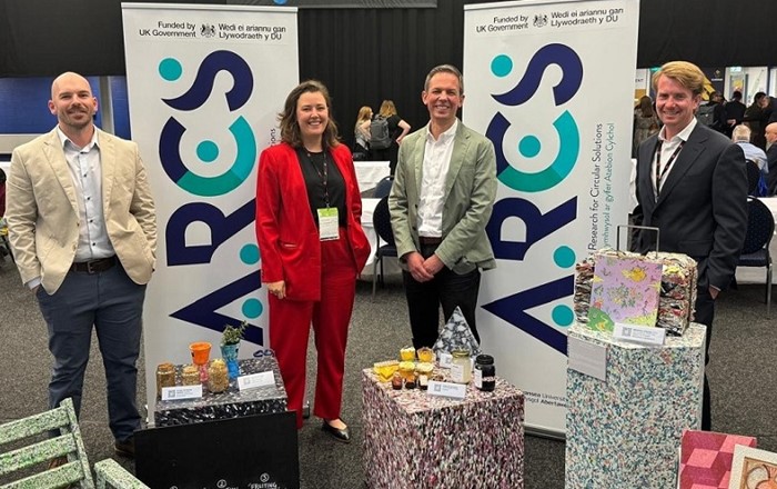 The ARCS team who support companies with circular economy business ideas: (l-r) Myhrden Major, Hannah Morris, Prof Gavin Bunting, Max Green